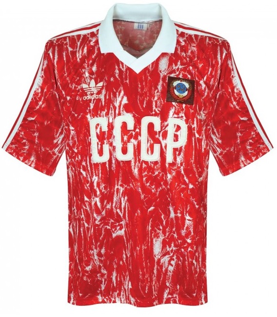 Camisa retro Adidas seleção da União Sovietica 1990 I jogador